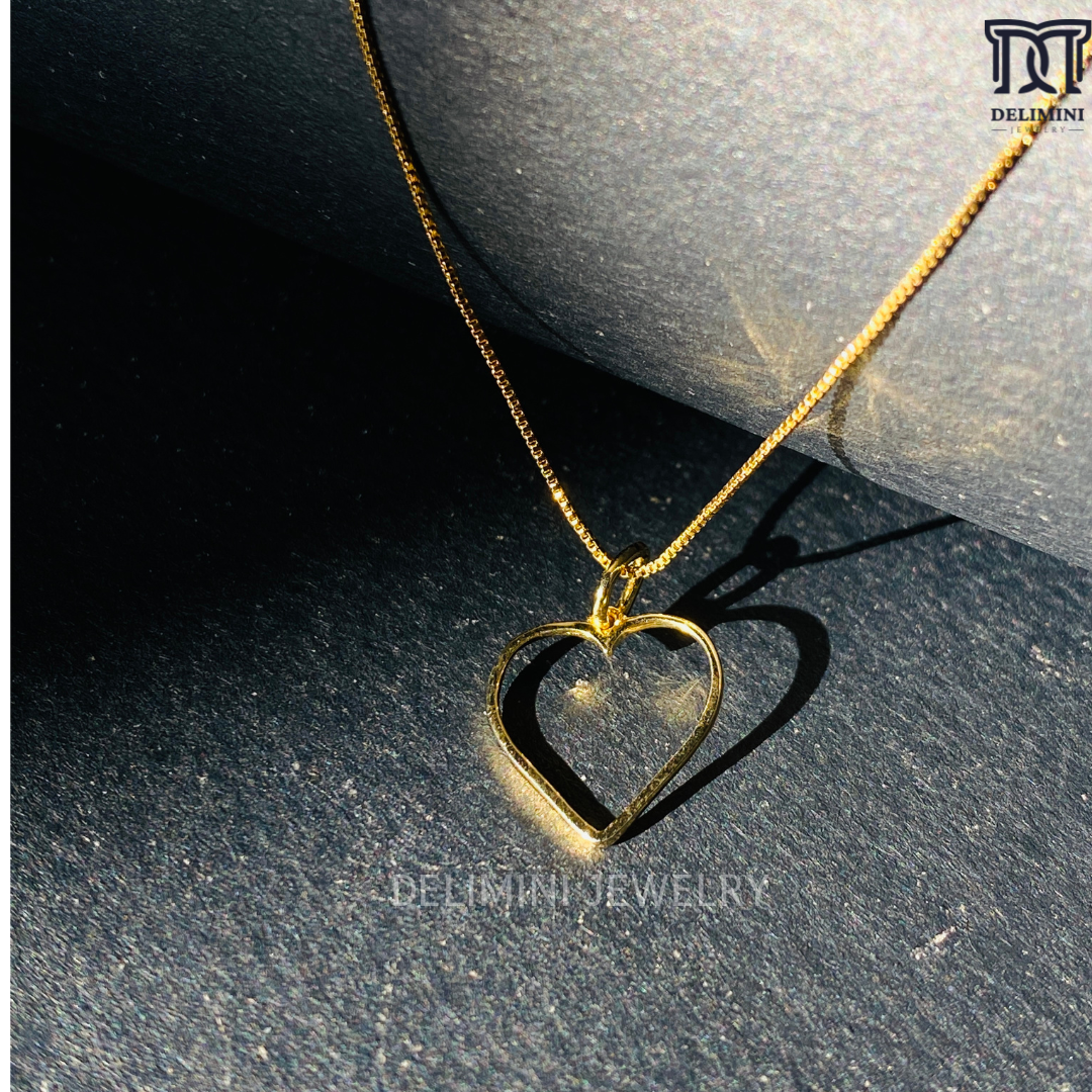 Women Fancy Heart Gold Pendant - DELIMINI JEWELRY