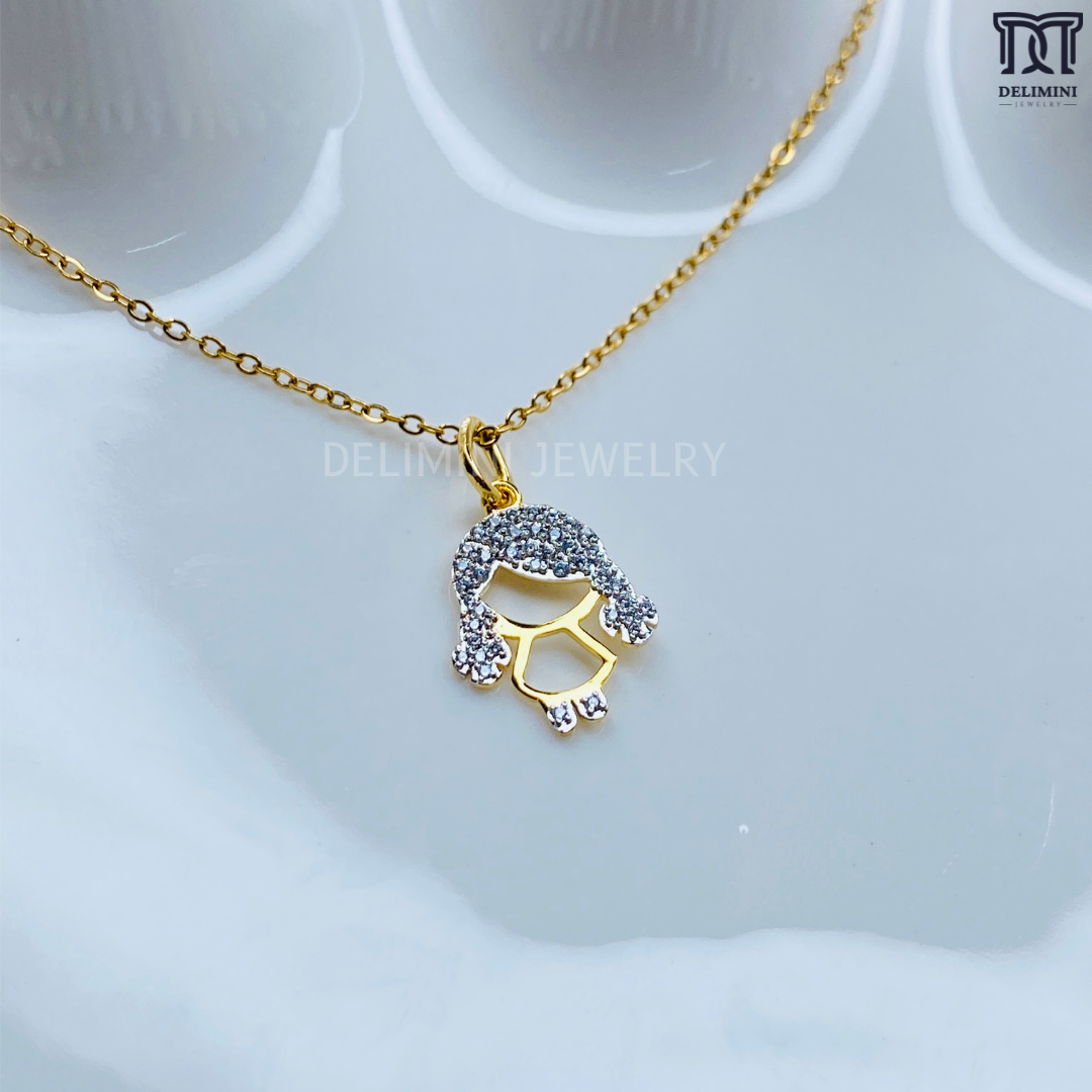 Doll Pendant in Gold & Diamond