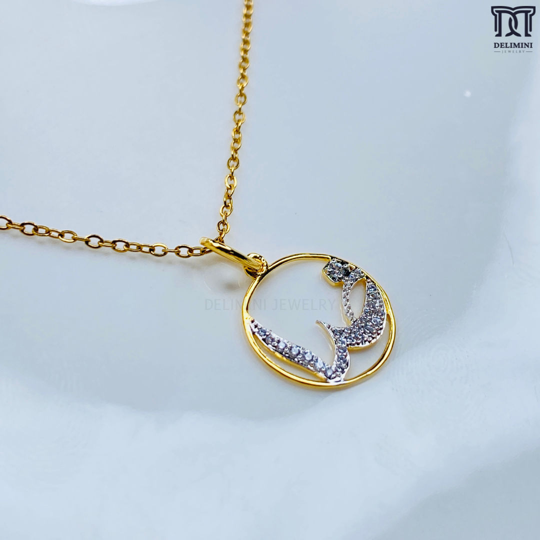 Arabic Diamond Pendant - DELIMINI JEWELRY