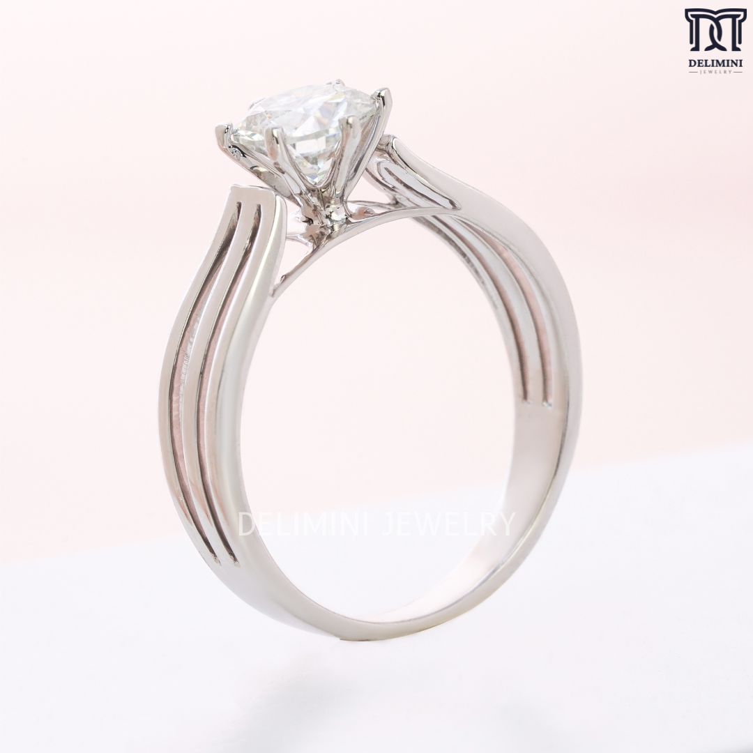 Timeless 14K Gold Moissanite Engagement Ring