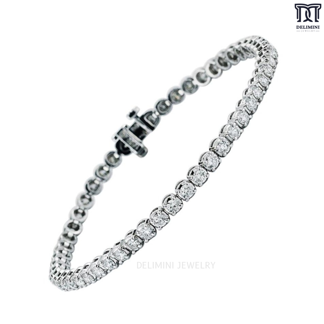 Diamond Line Tennis Bracelet - DELIMINI JEWELRY