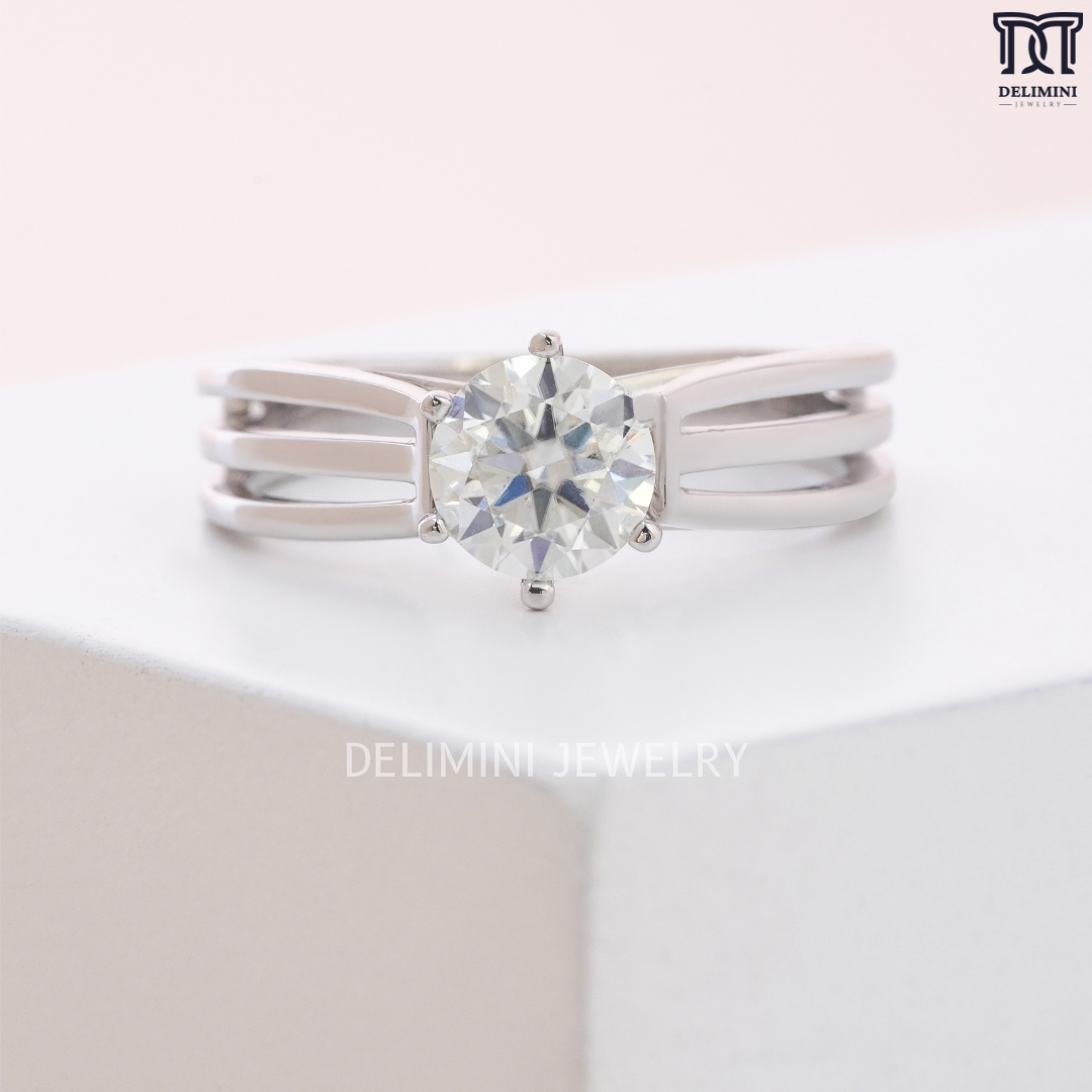 Timeless 14K Gold Moissanite Engagement Ring