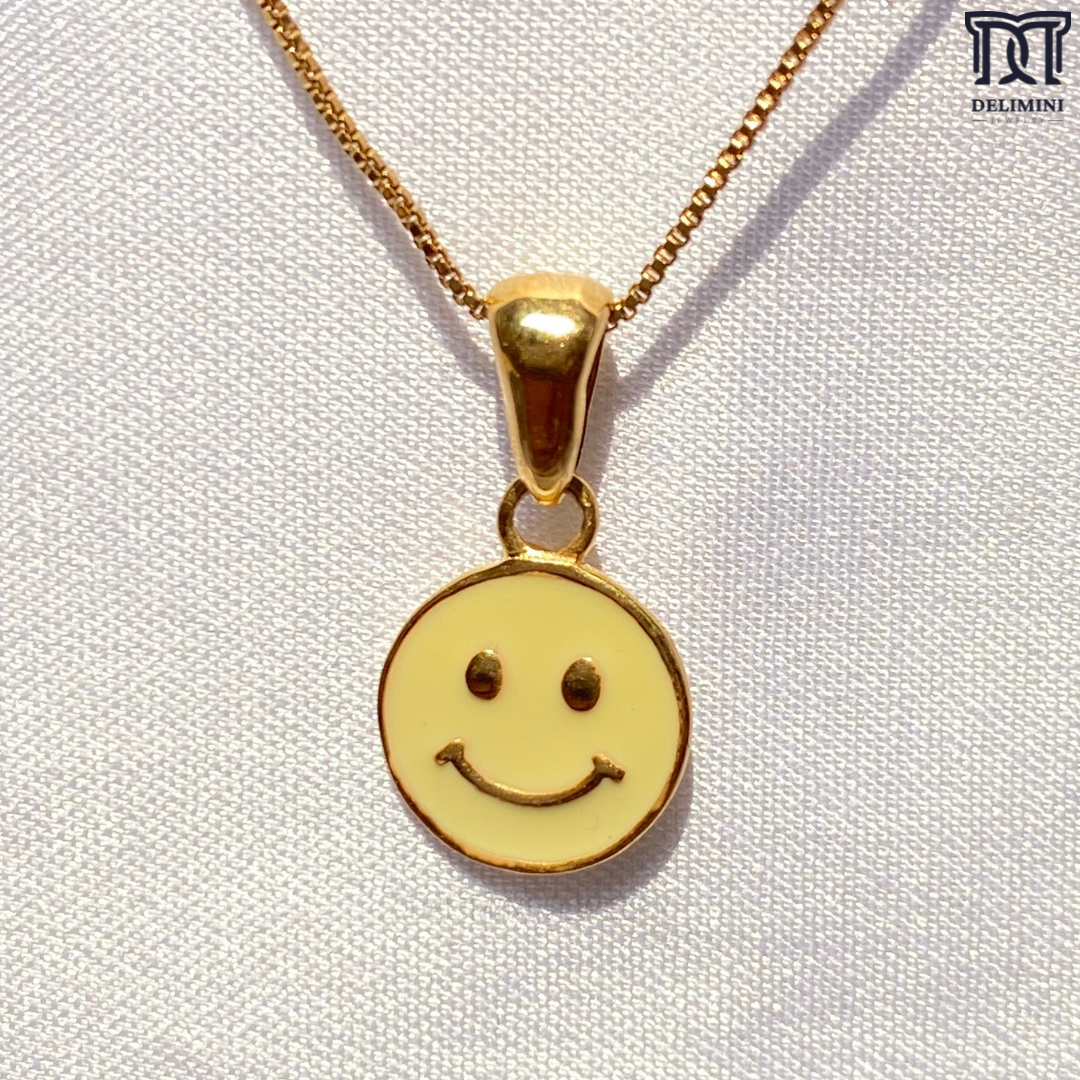 Mythical Art Trendy Gold Smiley Pendant - DELIMINI JEWELRY