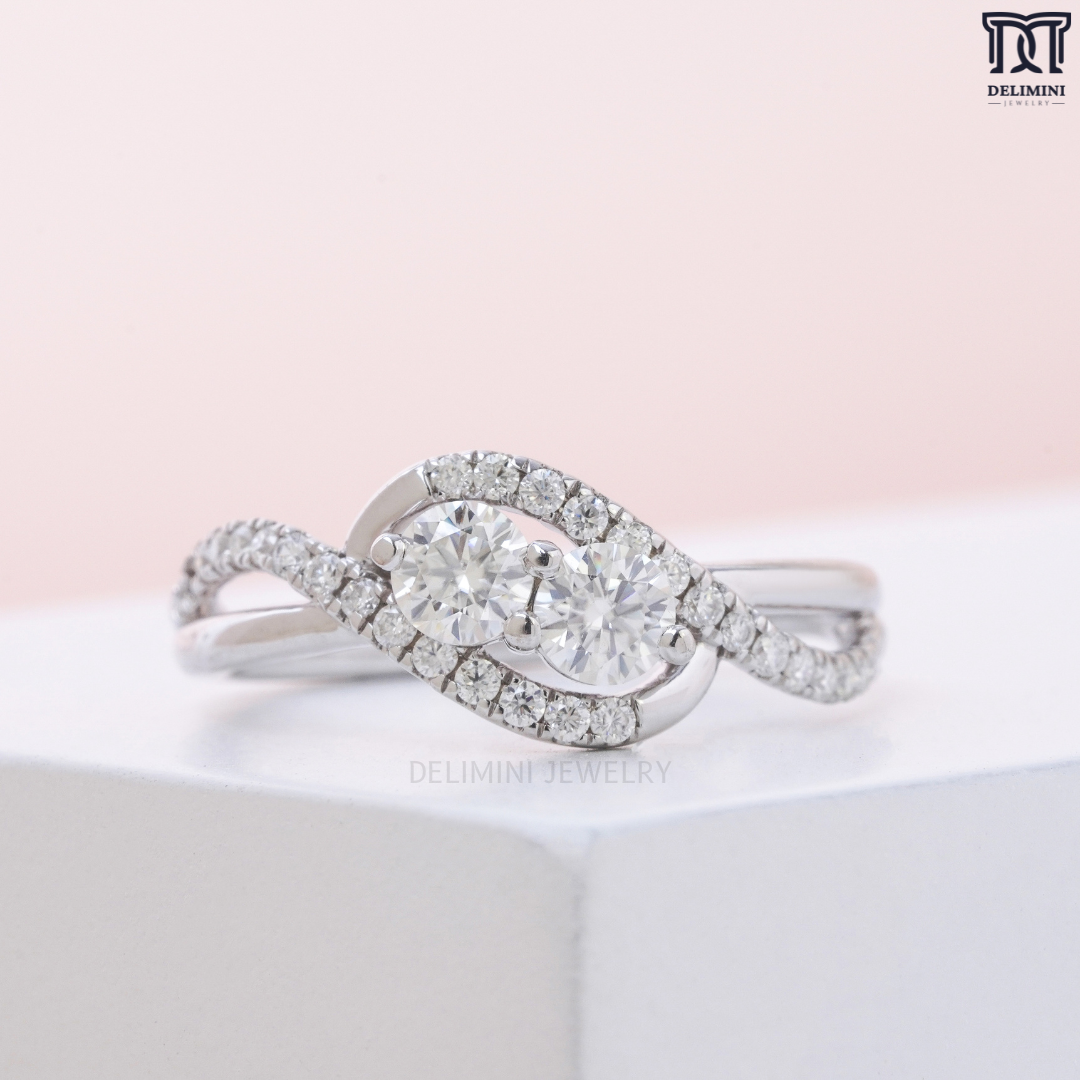 Forever Dual Round Stone Fashion Diamond Ring