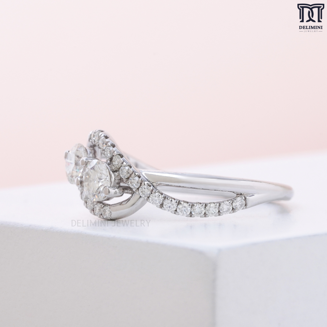 Forever Dual Round Stone Fashion Diamond Ring