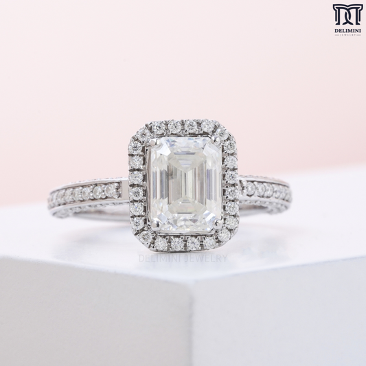 Elegant Emerald Cut Diamond Engagement Ring