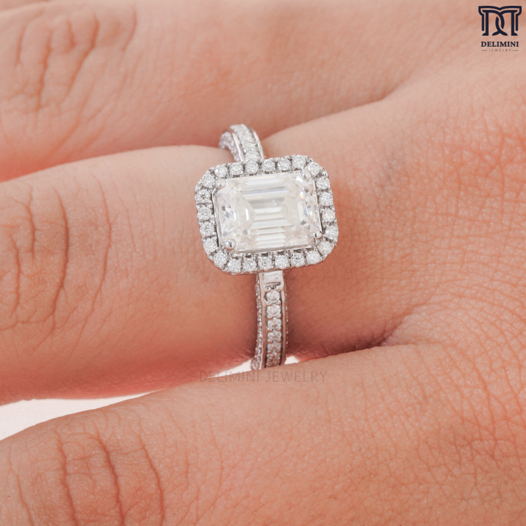 Elegant Emerald Cut Diamond Engagement Ring