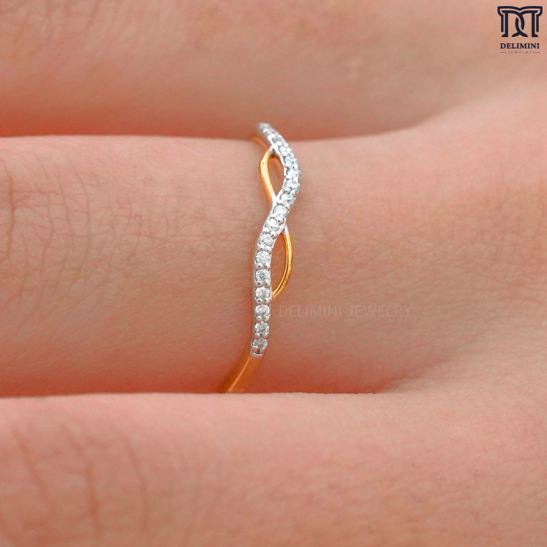 Infinity Diamond Stacking Ring