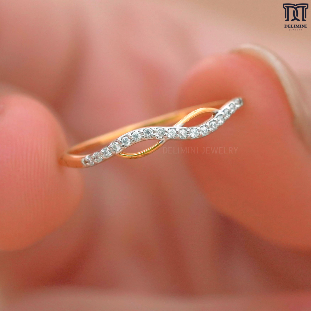 Infinity Diamond Stacking Ring