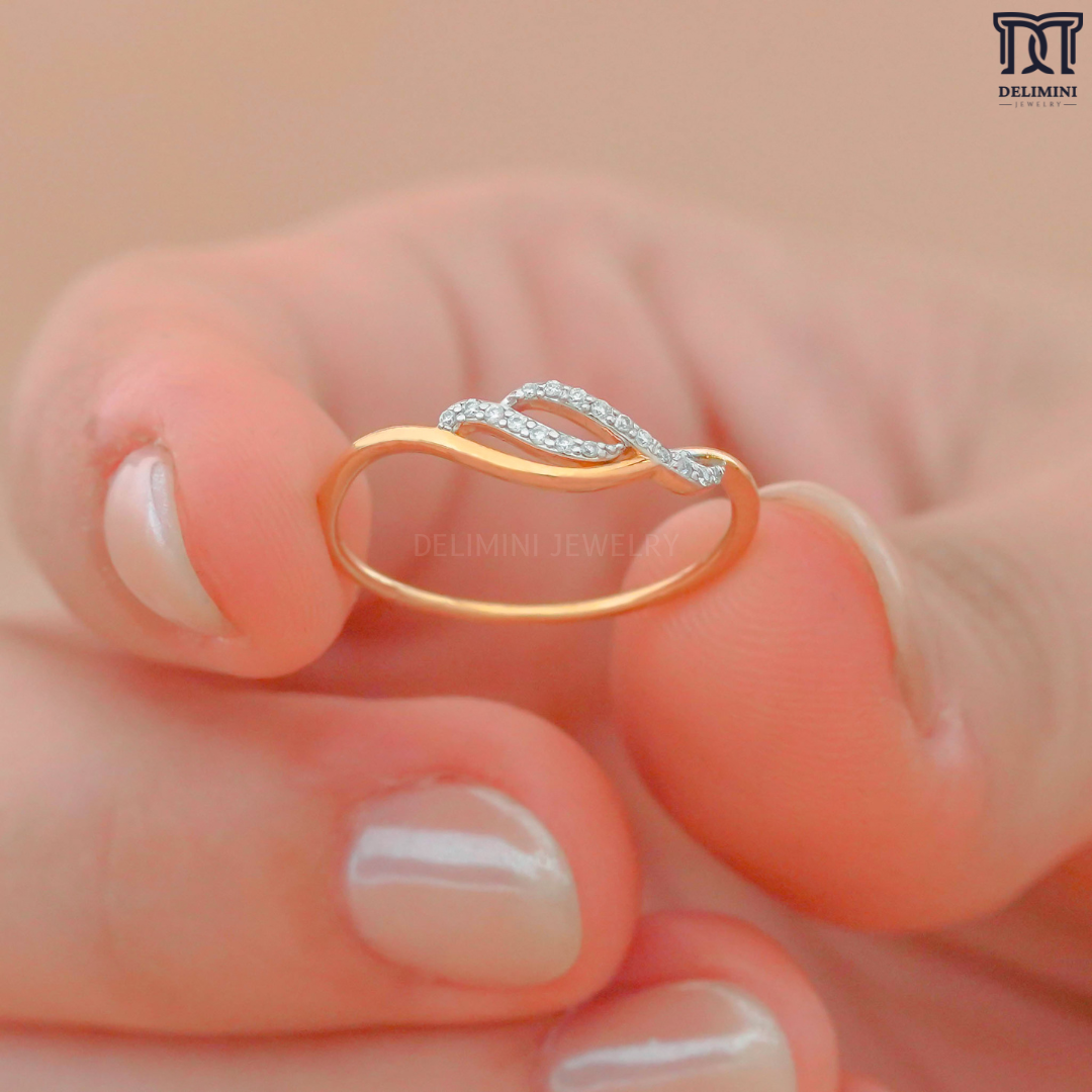 Unique Interlocking Wrap Diamond Ring