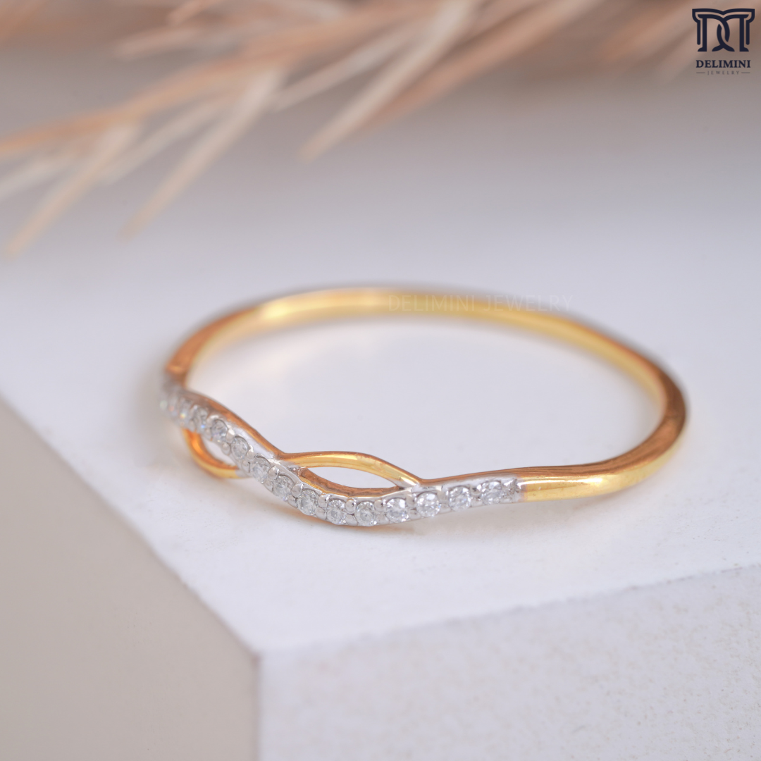 Infinity Diamond Stacking Ring