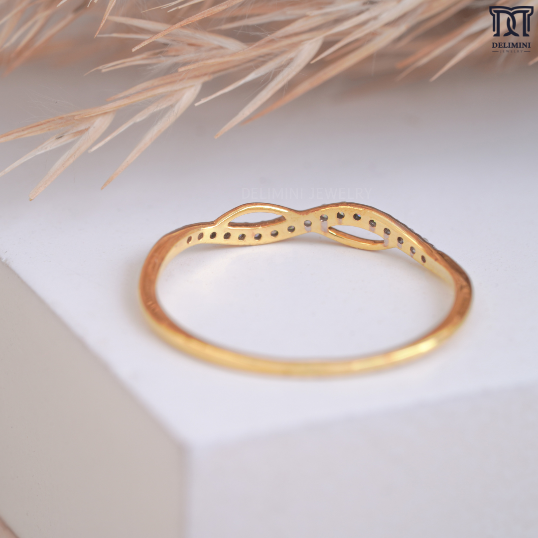 Infinity Diamond Stacking Ring