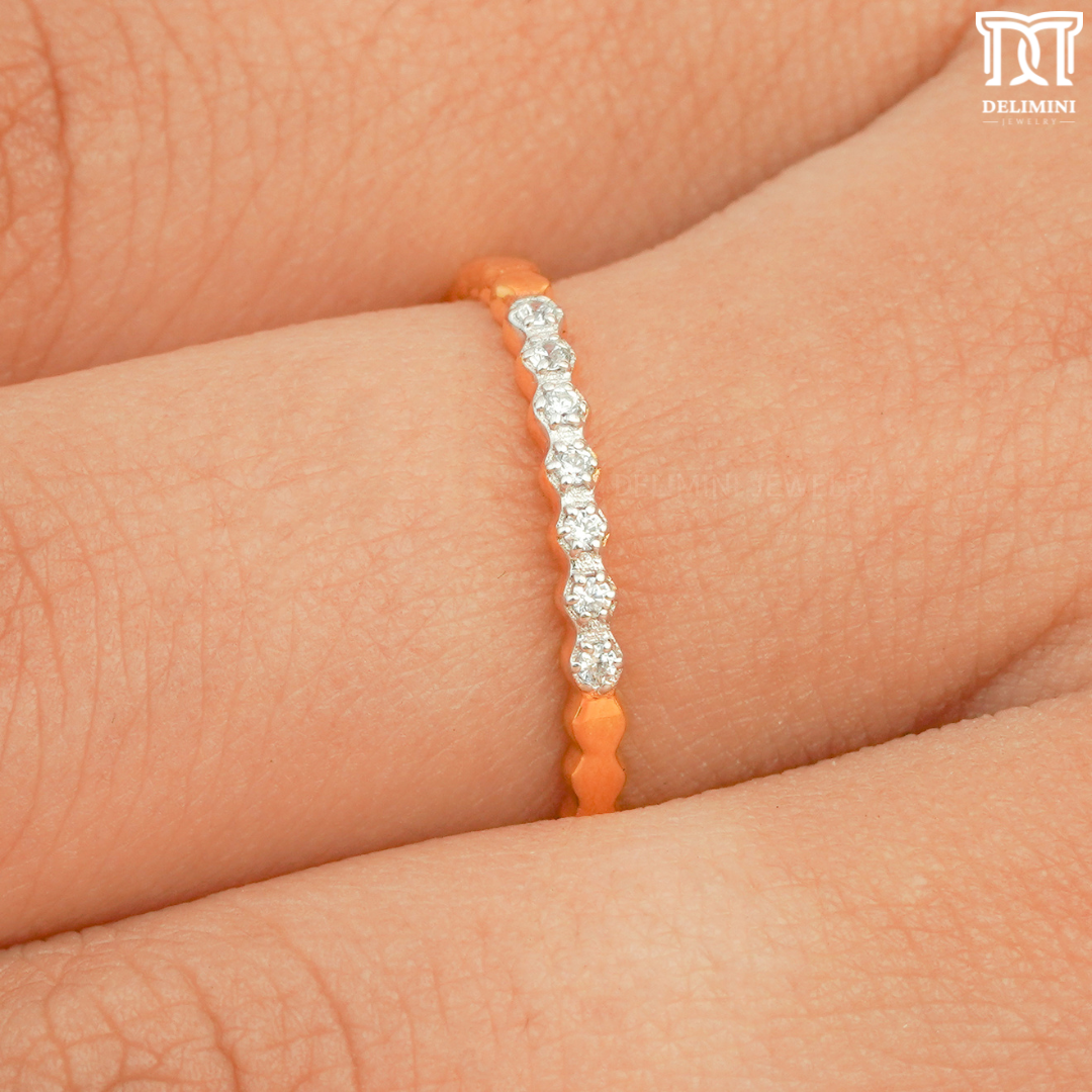 Small Dotted Eternity Rings for Women - DELIMINI JEWELRY