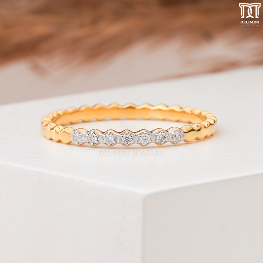 Small Dotted Eternity Rings for Women