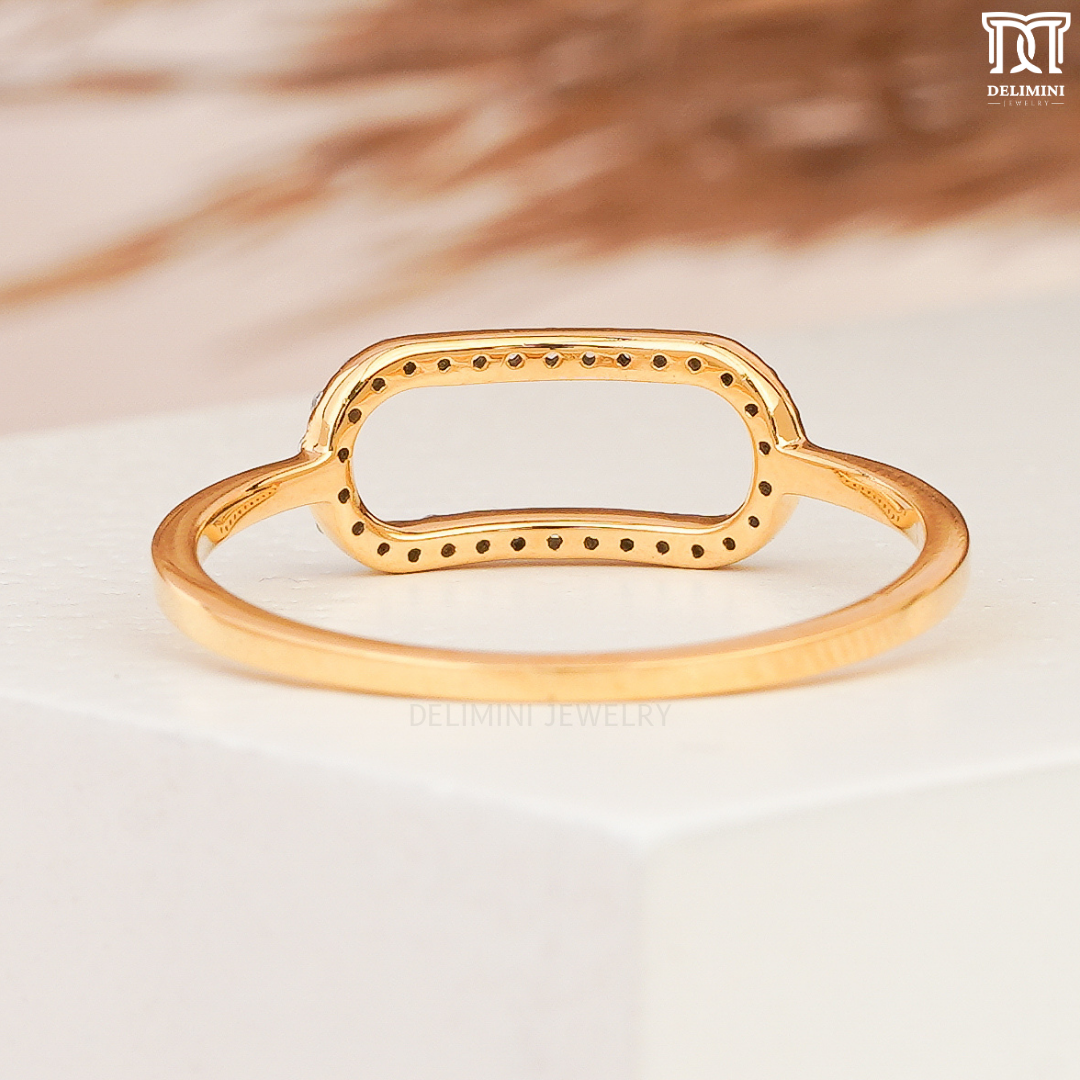 Paperclip Ring, 14k Trendy Statement Ring