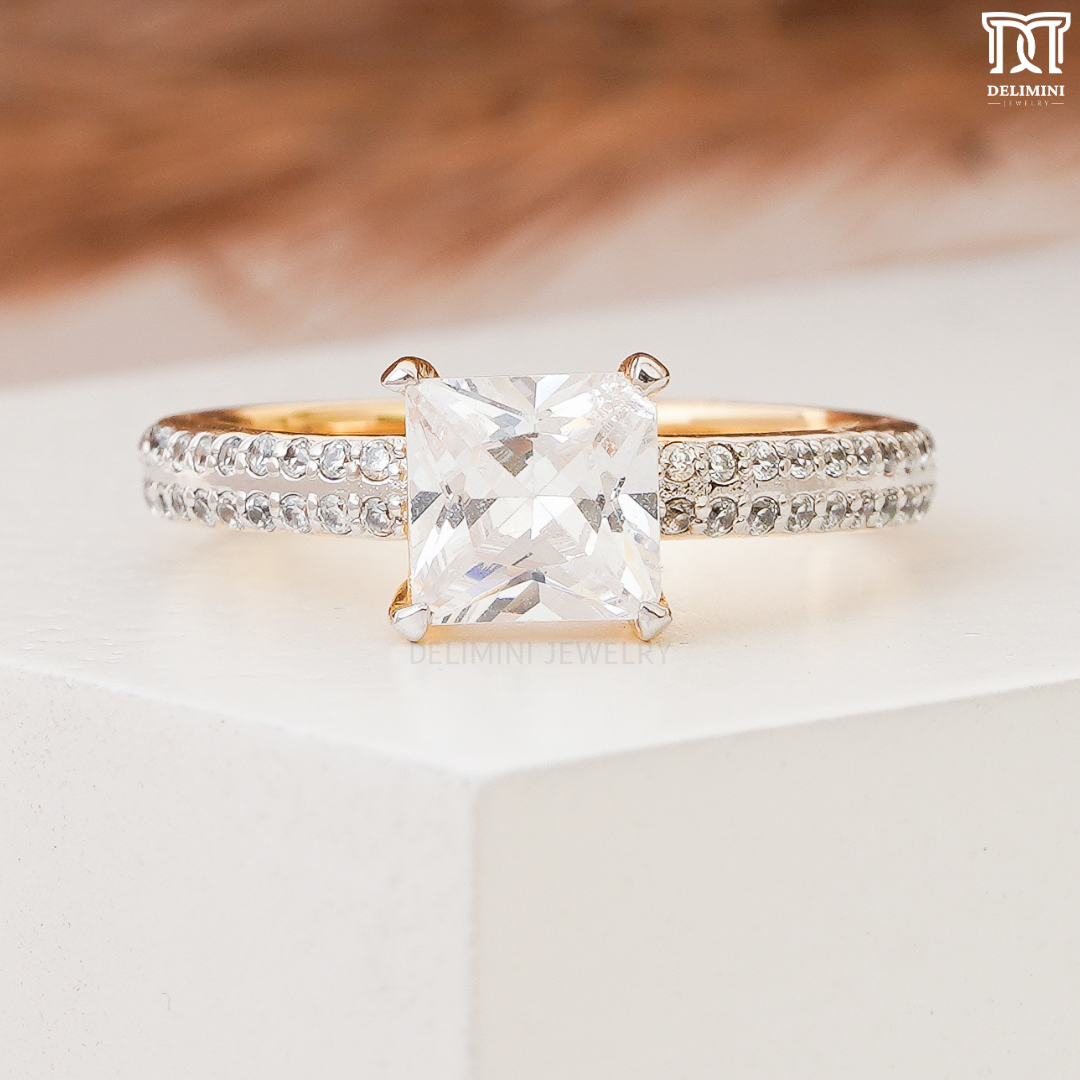 Premium Princess Cut Engagement Ring