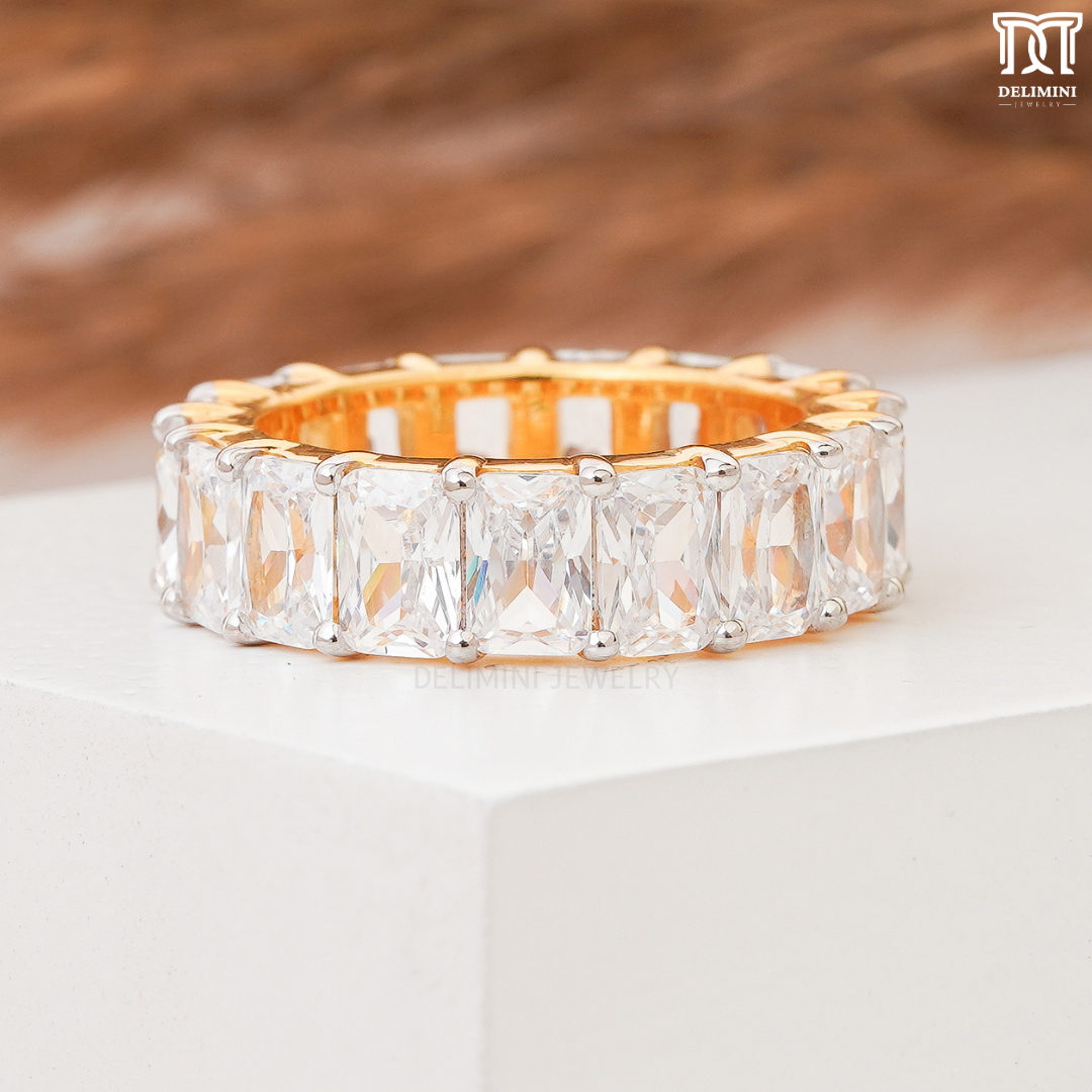 Emerald Cut Diamond Eternity Band