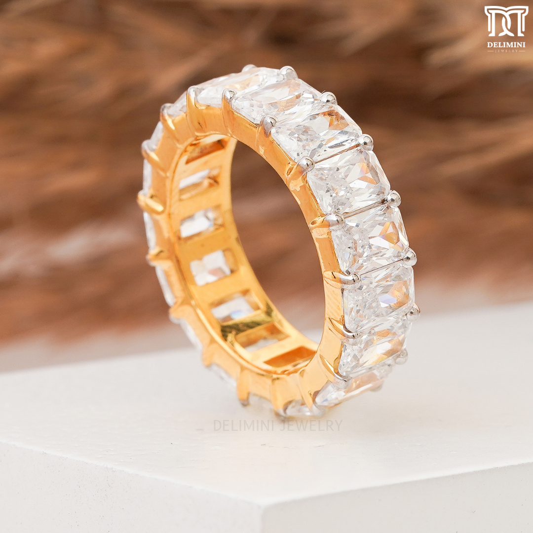 Emerald Cut Diamond Eternity Band