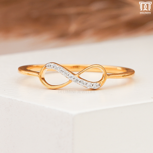 Solid Gold Infinity Ring, Infinite Love Ring