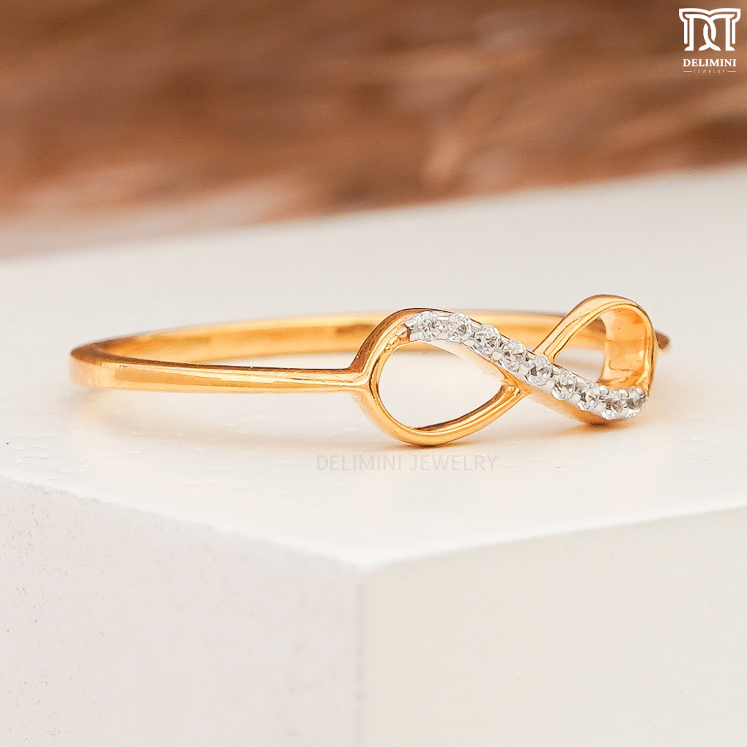 Solid Gold Infinity Ring, Infinite Love Ring