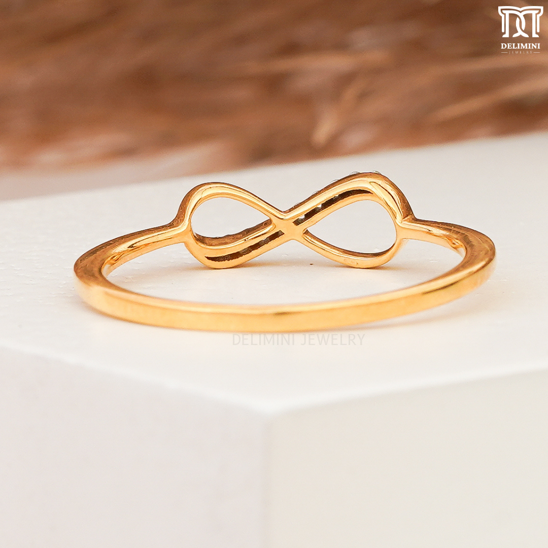 Solid Gold Infinity Ring, Infinite Love Ring