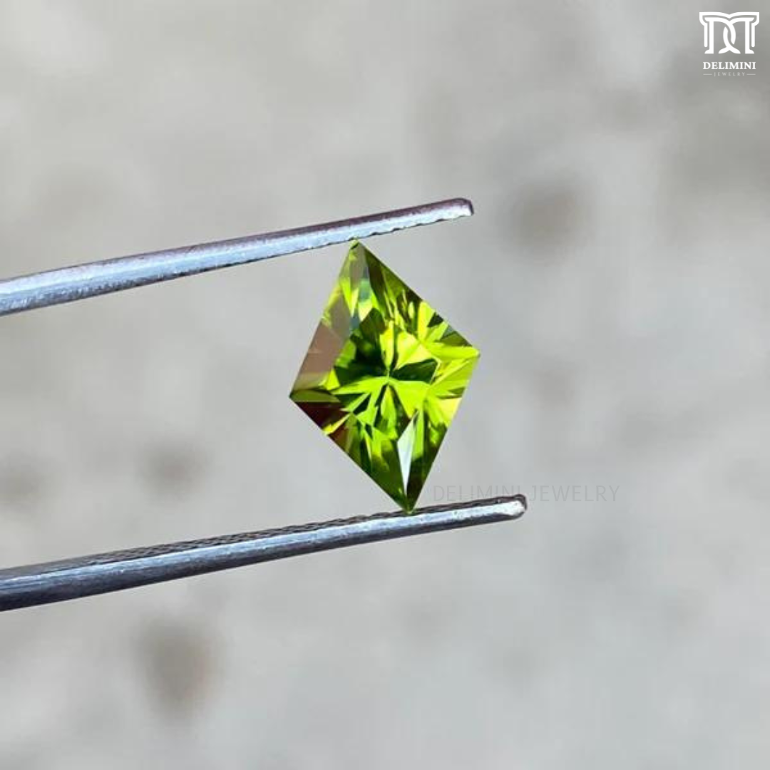 Arizona Natural Peridot Fancy Shape Gemstone, 11 MM, 2.10 Carat - DELIMINI JEWELRY