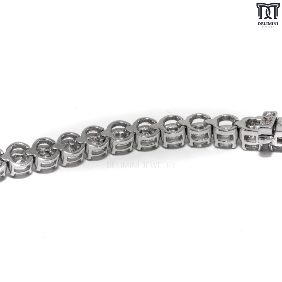 Diamond Line Tennis Bracelet - DELIMINI JEWELRY