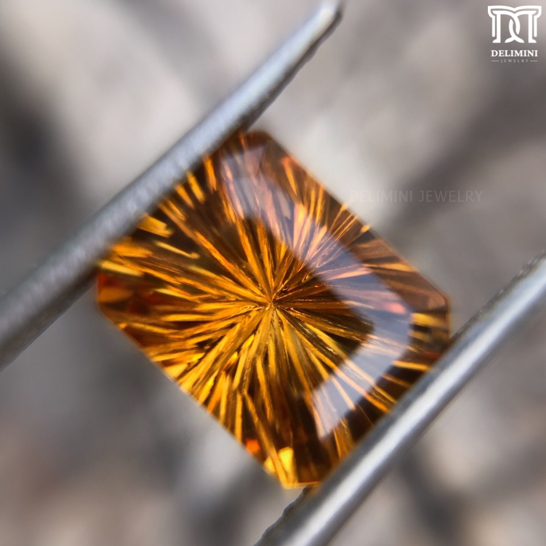 Concave Cut Octagon Shape Natural Gemstone - DELIMINI JEWELRY